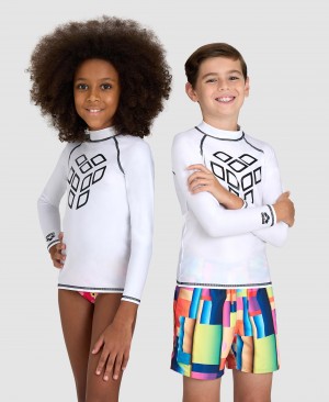 Rashguards Arena Junior Long Sleeve για κοριτσια ασπρα | 36306121