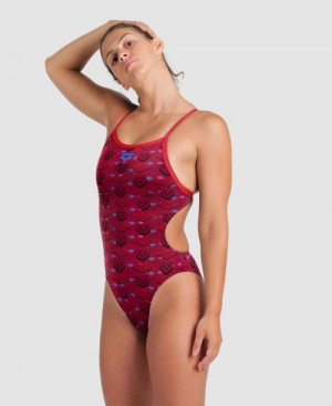 Μαγιό Arena Hearts Print Of The Month Challenge Back γυναικεια κοκκινα | 59158523