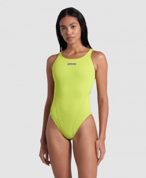 Μαγιό Arena Team Swim Tech Solid γυναικεια κίτρινα | 34537891
