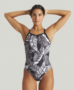 Μαγιό Arena Tropicals Light Drop Back γυναικεια γκρι | 88077798