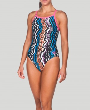 Μαγιό Arena Zig Zag Light Drop Back γυναικεια σκουρο μπλε | 61998394